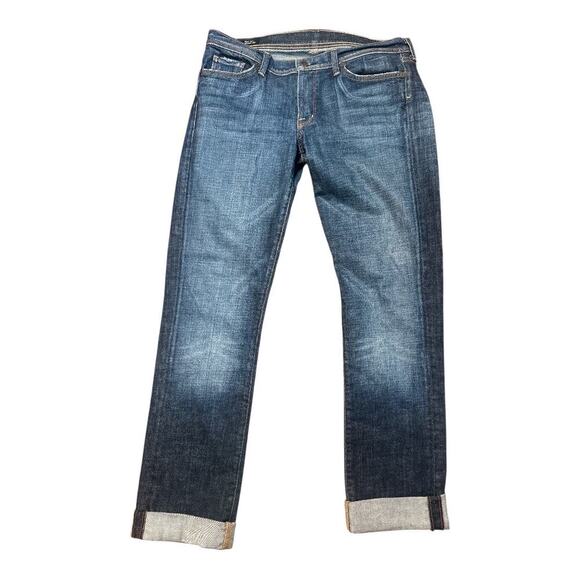 Citizen Of Humanity Med Blue Denim High Rise Straight Leg 5PK Jeans Size 32 - Picture 1 of 7